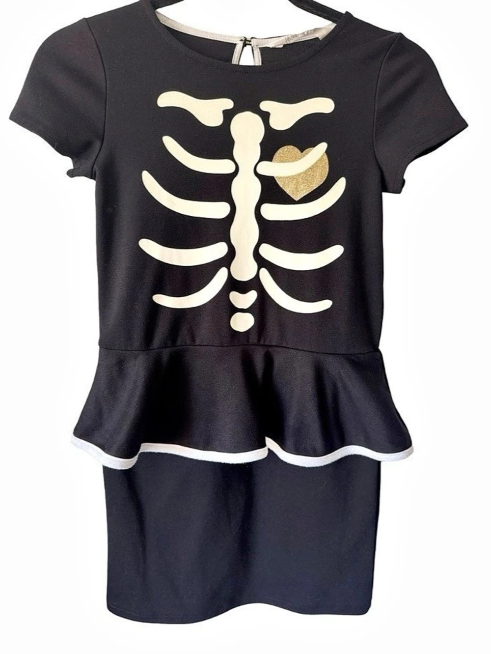 Disney Girls Skeleton Print Dress Like New